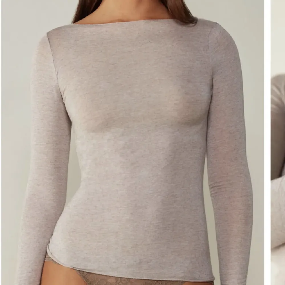 Säljer denna fina intimissimi tröja i bra skick skriv om ni vill ha fler egna bilder ett litet hål i armen ❤️❤️direktpris 450kr. Toppar.