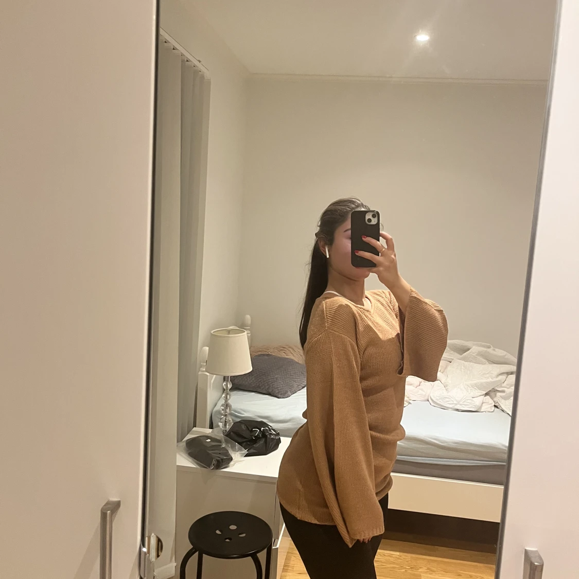 Stickad tröja/klänning.  - 90