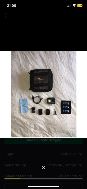 Go PRO kamera - Använd knappast någonting inga tecken på användning