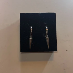 Spik örhängen med stenar edblad  - Silver spik örhängen med stenar på från Edblad. Säljer pågrund av att jag har bytt till guld. Bra skick och inga defekter. Köpta för 450 kr. Pris går att diskutera🩷