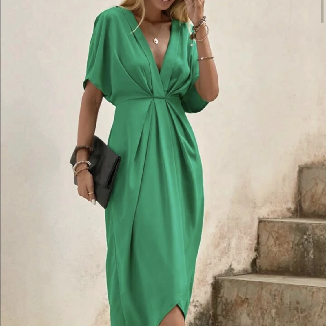 grön klänning - 91