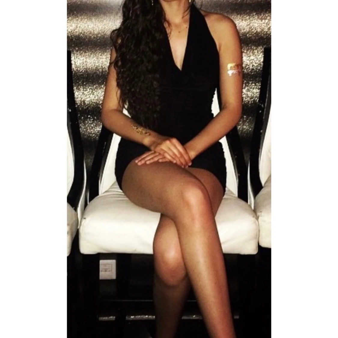 Svart figursydd Nelly klänning, XS.