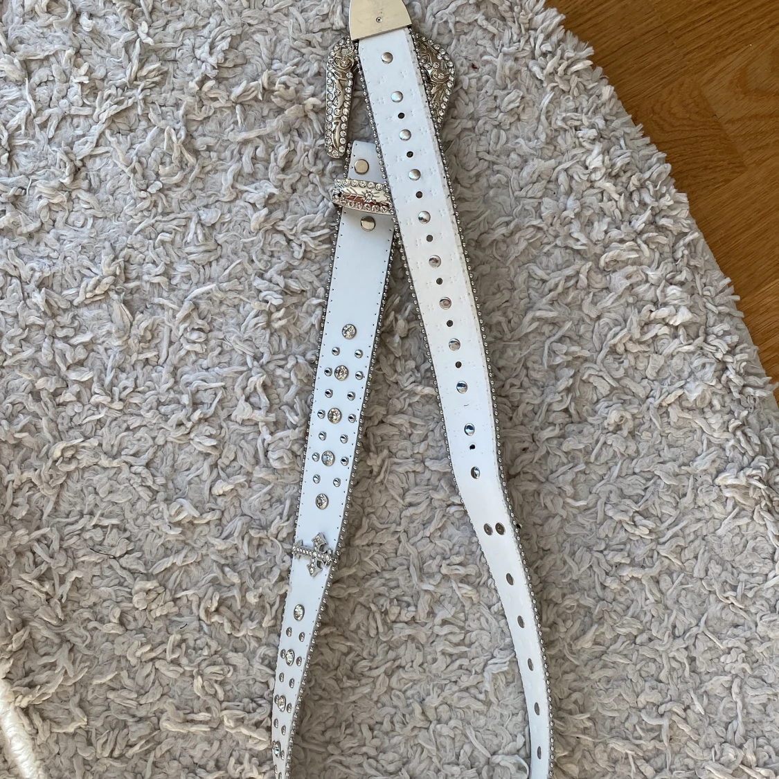 Vita y2k bälte - 90