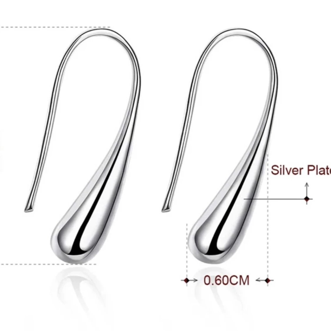 Superfina drop örnhänge, stämplat 925 - 91