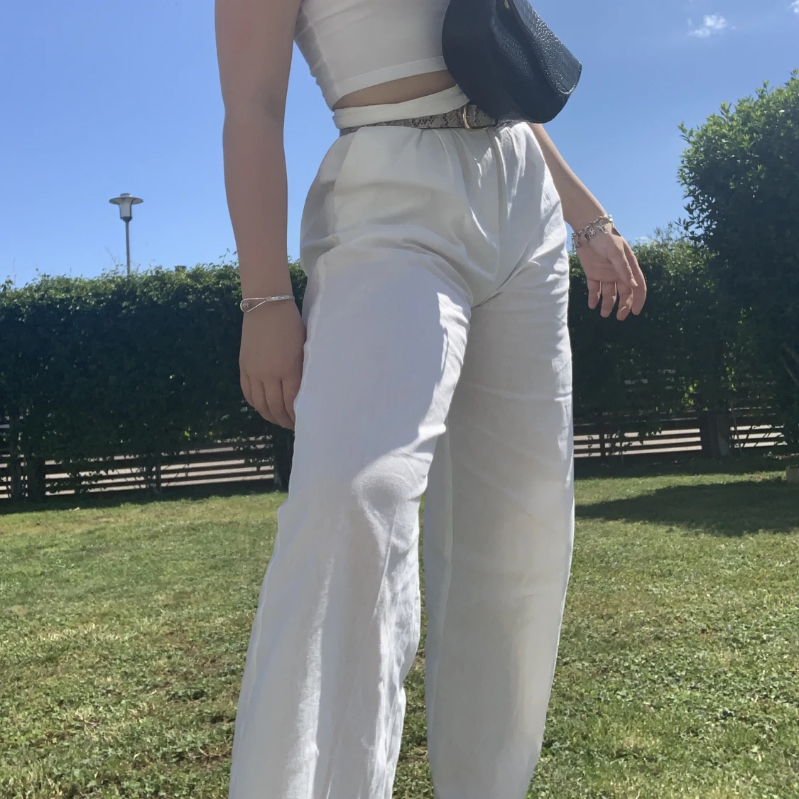 Vita linnebyxor - 91