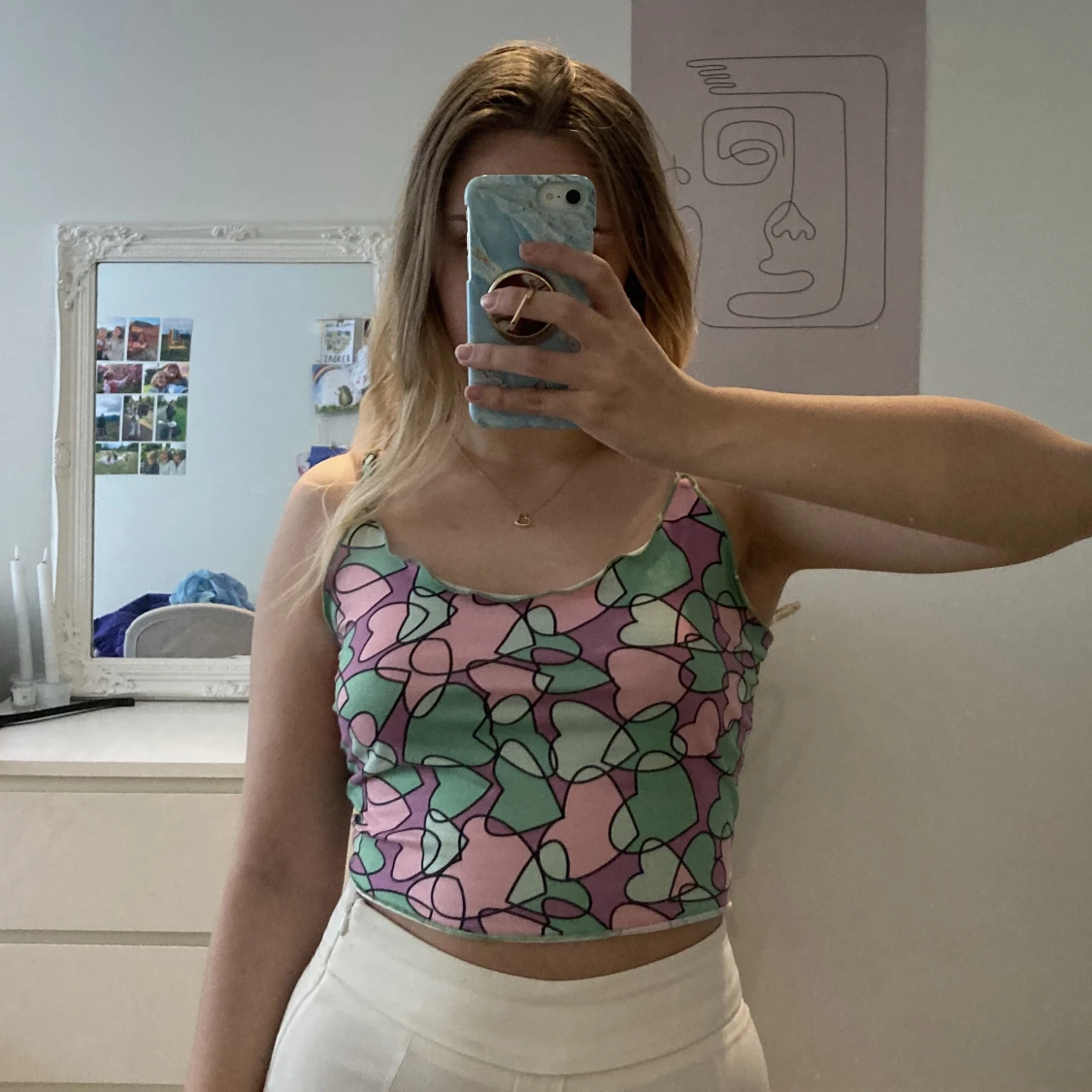 Färgglad Sommar Topp Hjärtan 💜 - 90