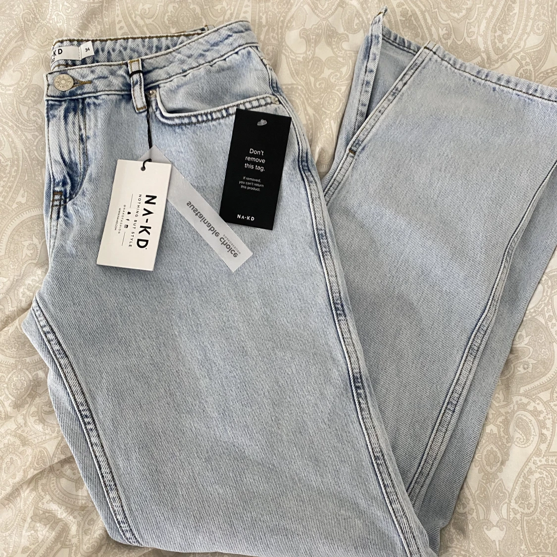 Lågmidjade Jeans med Slits - 90