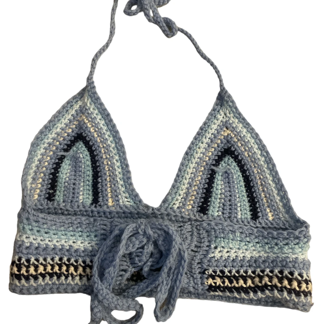 Blå stickad topp - 91