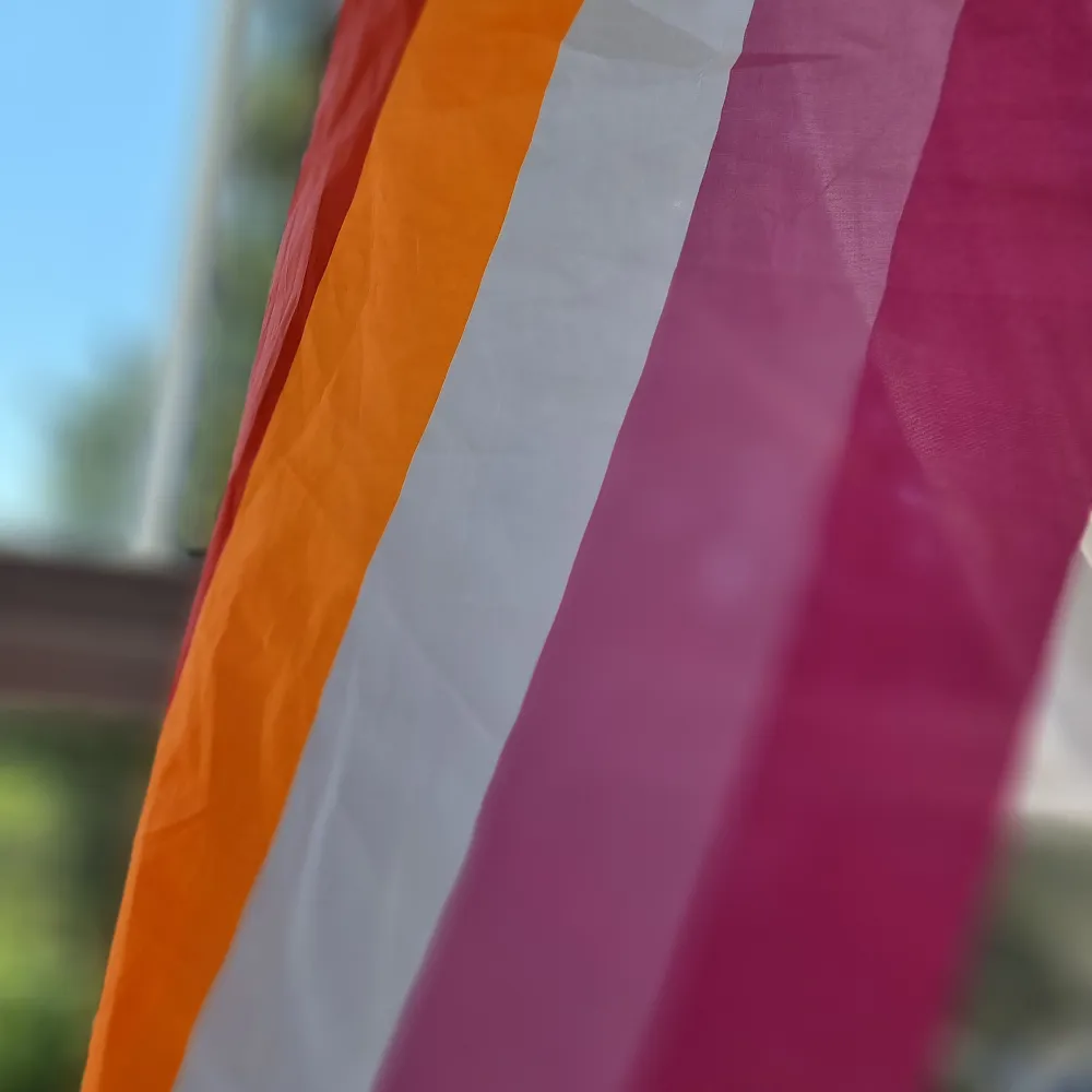 Min gamla lesbiaksa flagga. Är inte lesbisk men trodde det förut, drt är inte en stor den är typ mellan . Övrigt.