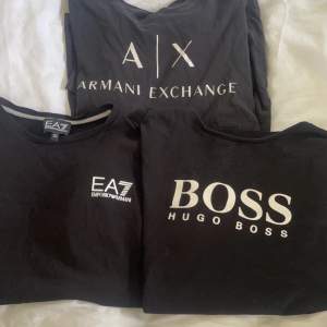 T-shirts från Armani och Hugo boss. Använt Max 2 gånger. Äkta scann finns. 300kr st 