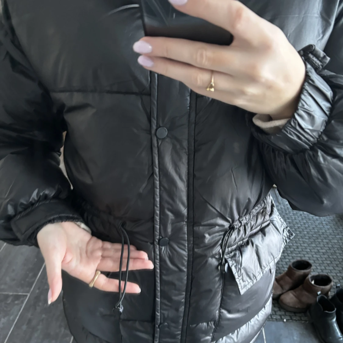 Dunjacka oversized med luva - 91