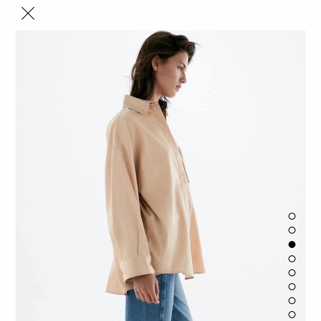 Oversized satin skjorta - 90
