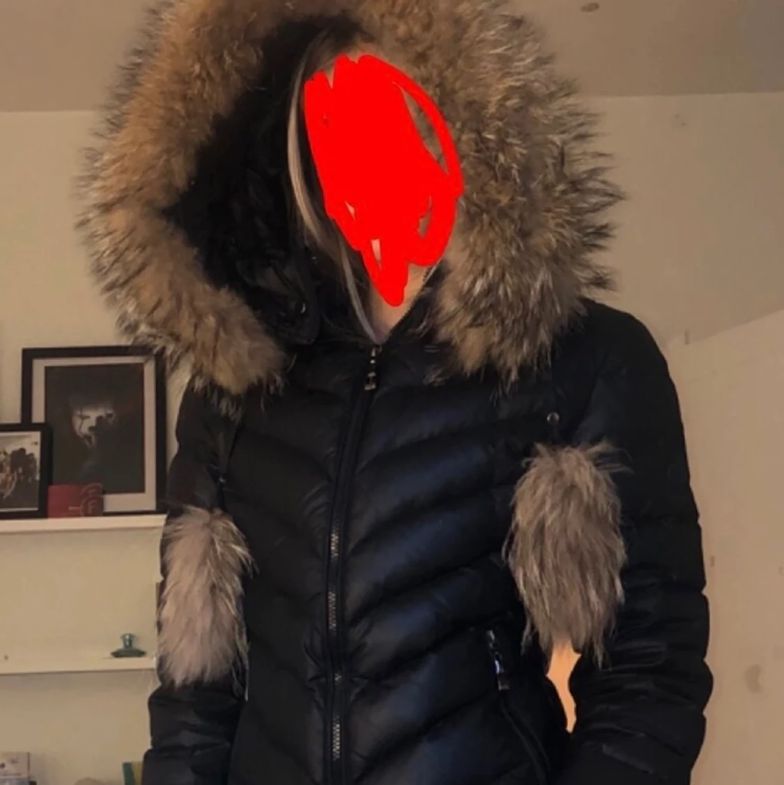 Äkta pälsjacka från hollies