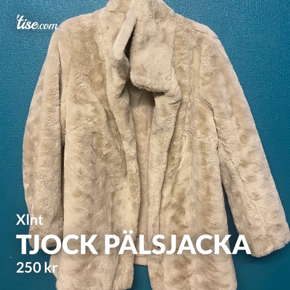Beige päls jacka