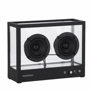 Nya  Lyxhögtalare från konkurs  - Transparent Speaker – Black Cables är utrustad med Bluetooth för enkel anslutning med exempelvis mobiltelefonen. Högtalaren har en utformning som inte kommer kännas utdaterad, oavsett om det gäller estetik eller teknik. Allteftersom tekniken utvecklas finns nämligen möjligheten att uppgradera produkten med de senaste och modernaste funktionerna  OBS! Viktigt är att komma ihåg att det inte finns nån möjlighet till kvitto på grejerna!  Därav det mycket låga priset.   Mvh Magnus