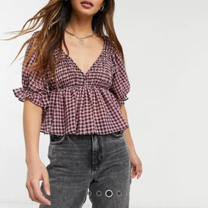 Rosa rutig topp - Skriv för frågor!