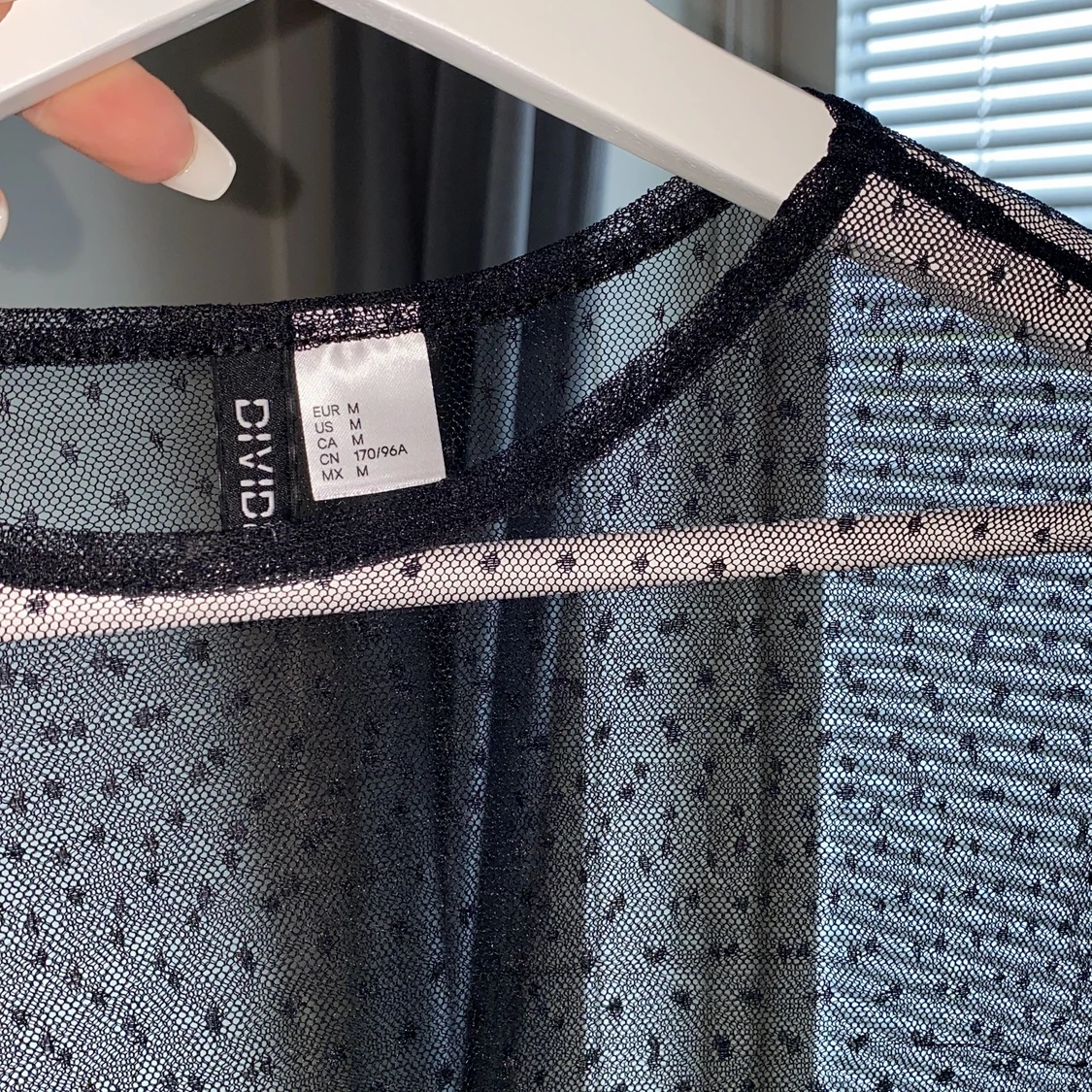 Svart mesh topp - 90