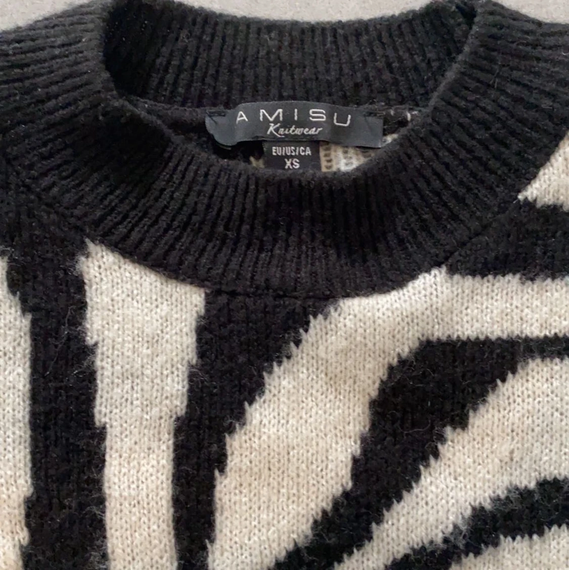 Zebra stickad polo - 90