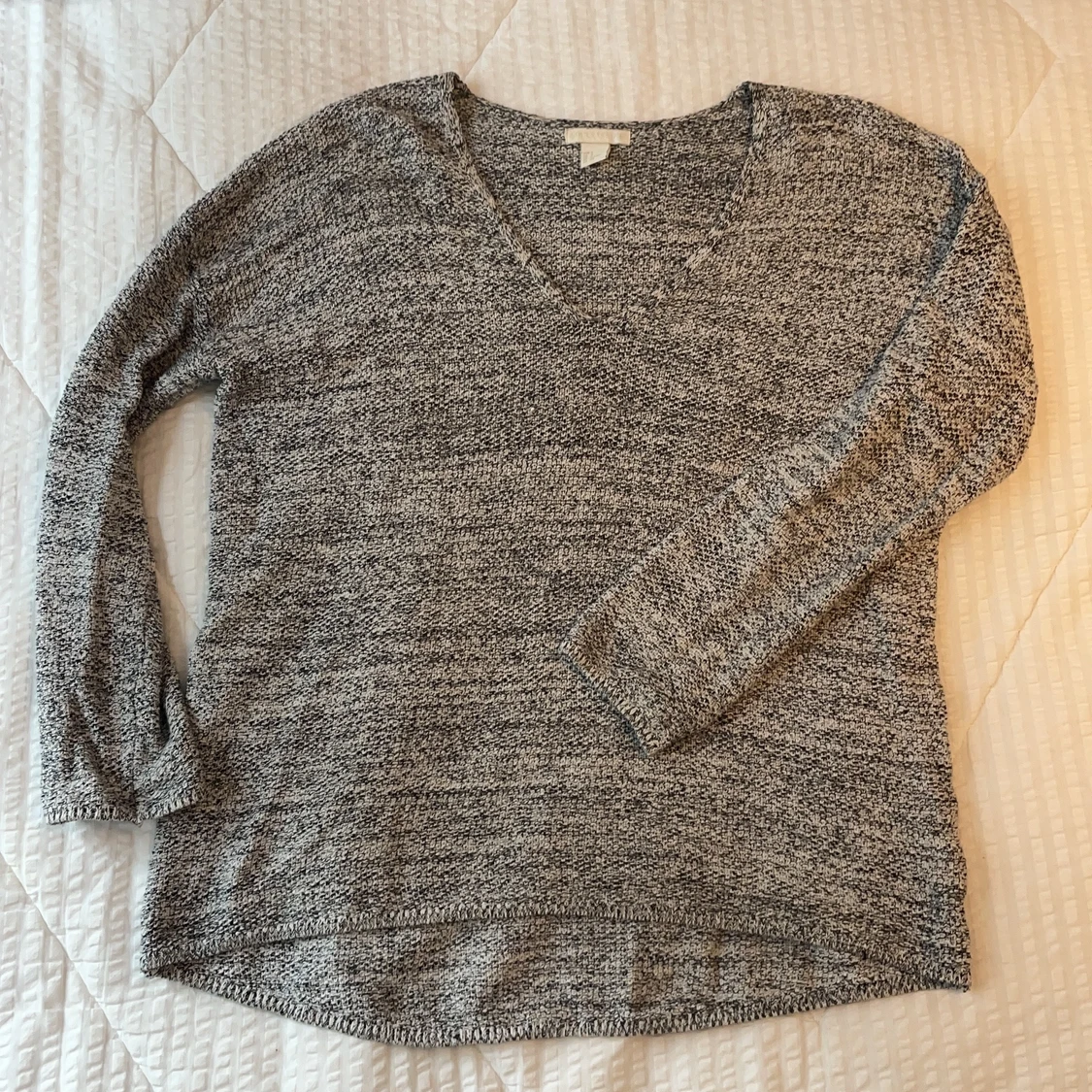 Svart/vit stickad tröja 