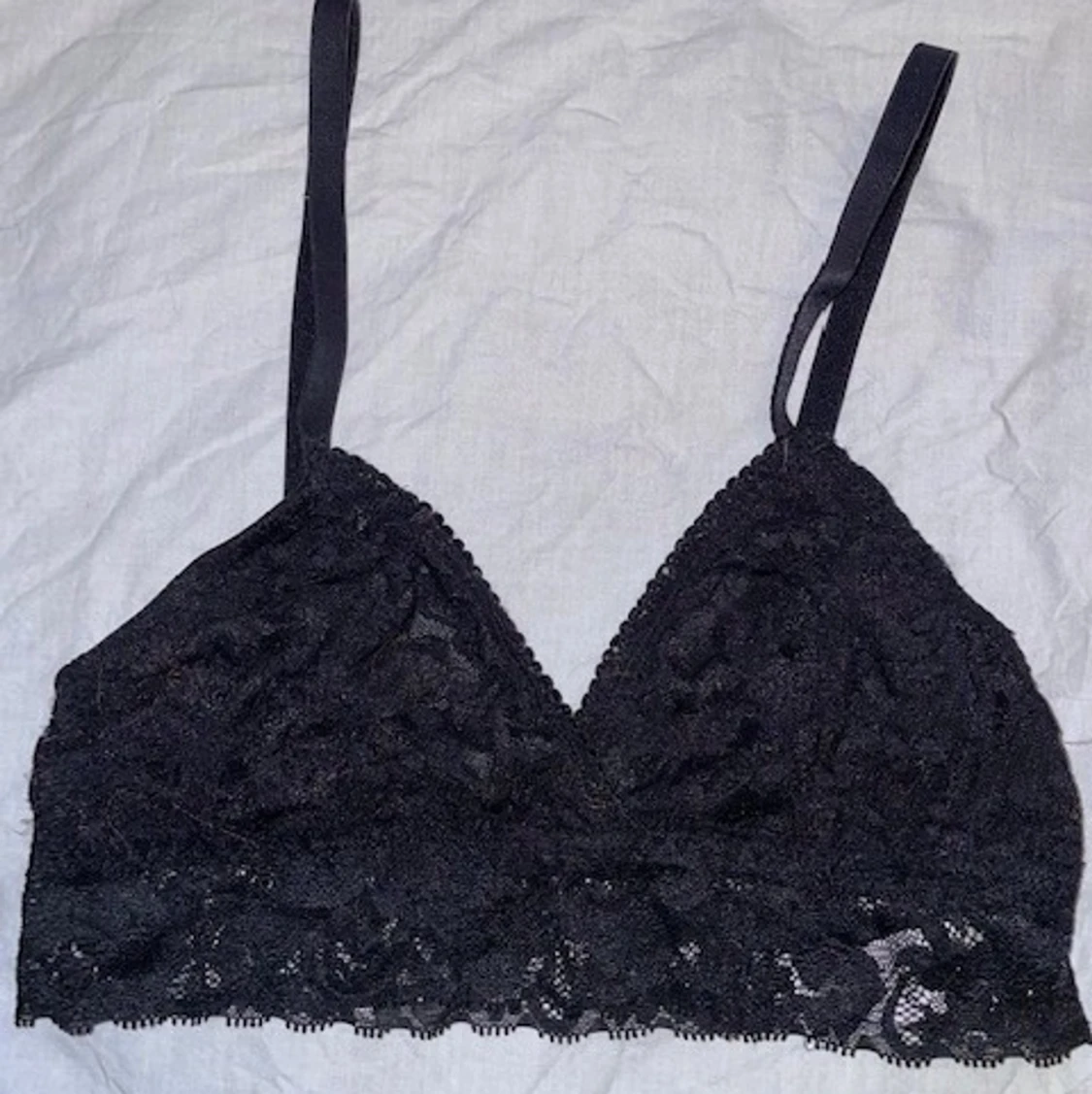 Svart spets bralette