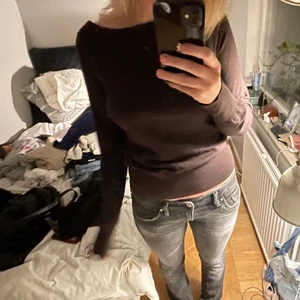 Brun stickad tröja  - Finstickad brun tröja! Jättefint skick!👌👌👌