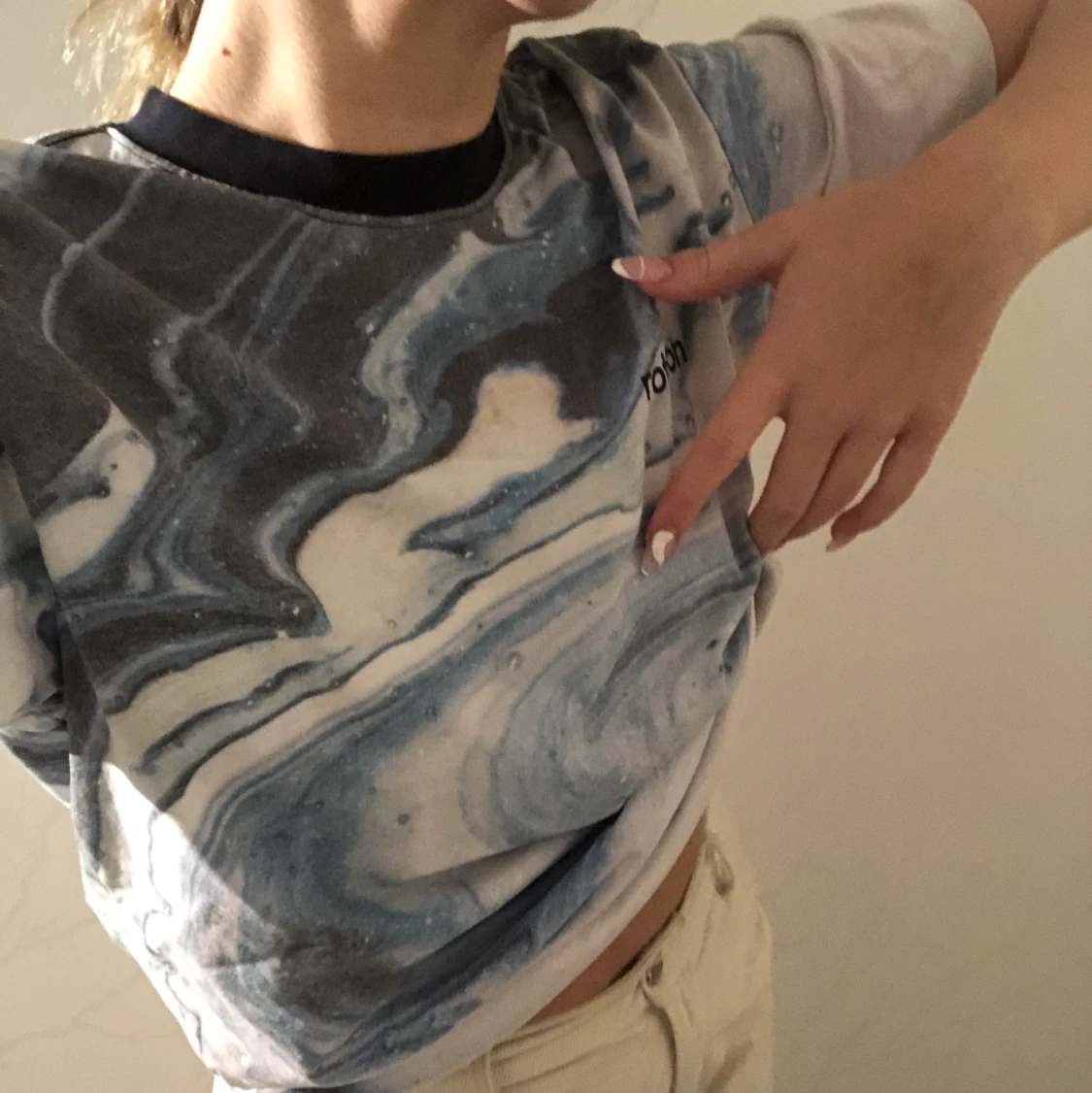 Marmorerad tröja - 90