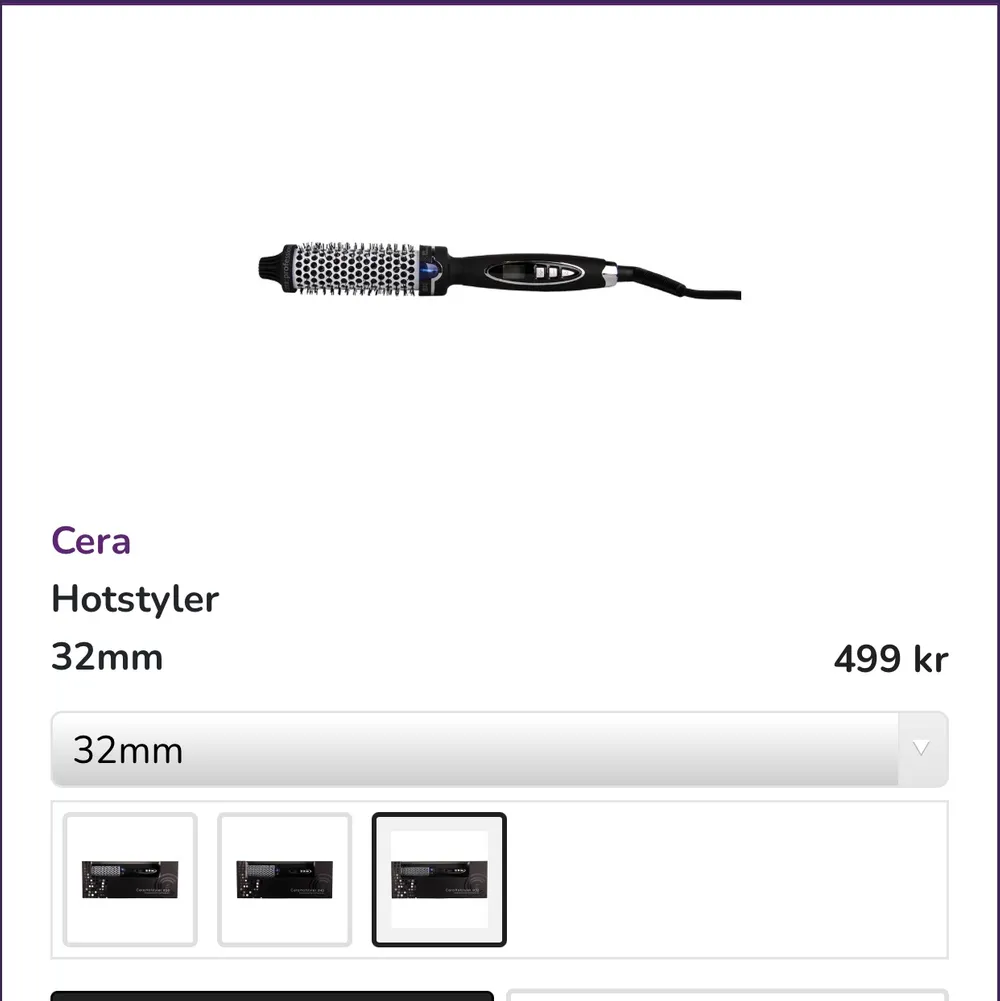 Säljer denna as grymma värmeborste ifrån cera hotstyler. Säljer pågrund av dublett, nyskick!. Övrigt.