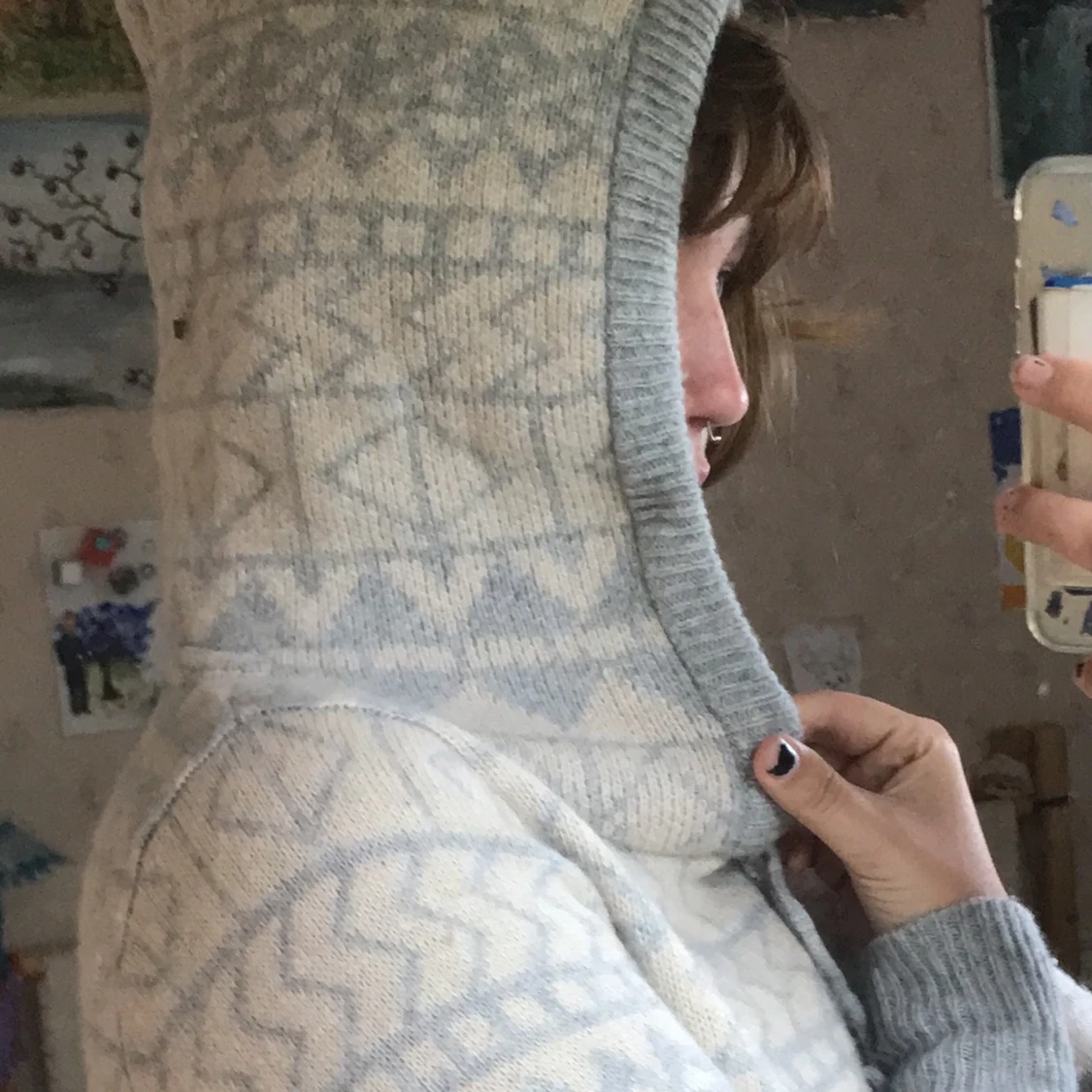 Jätte söt stickad klänning - 90