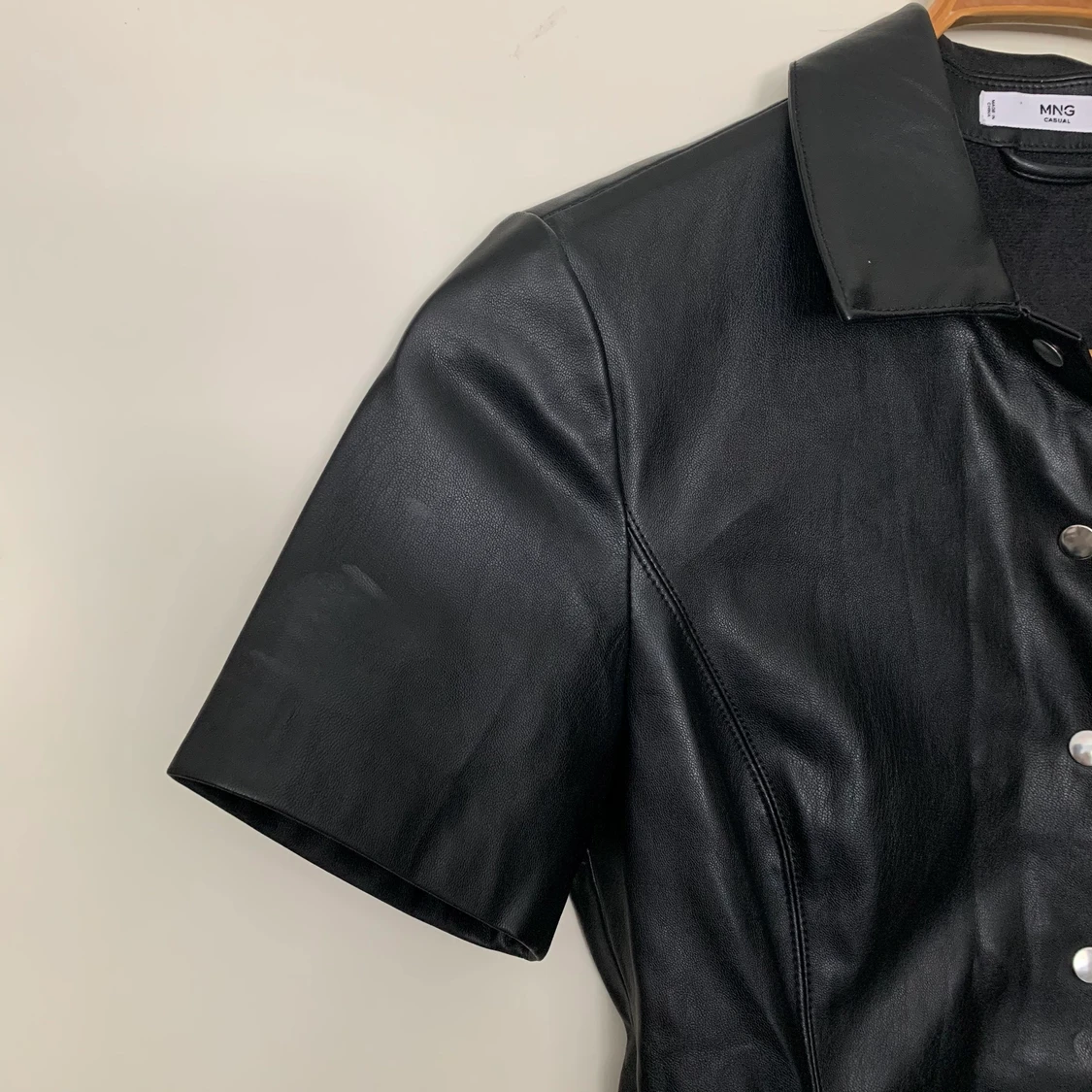 Imitationsskinn klänning - 91