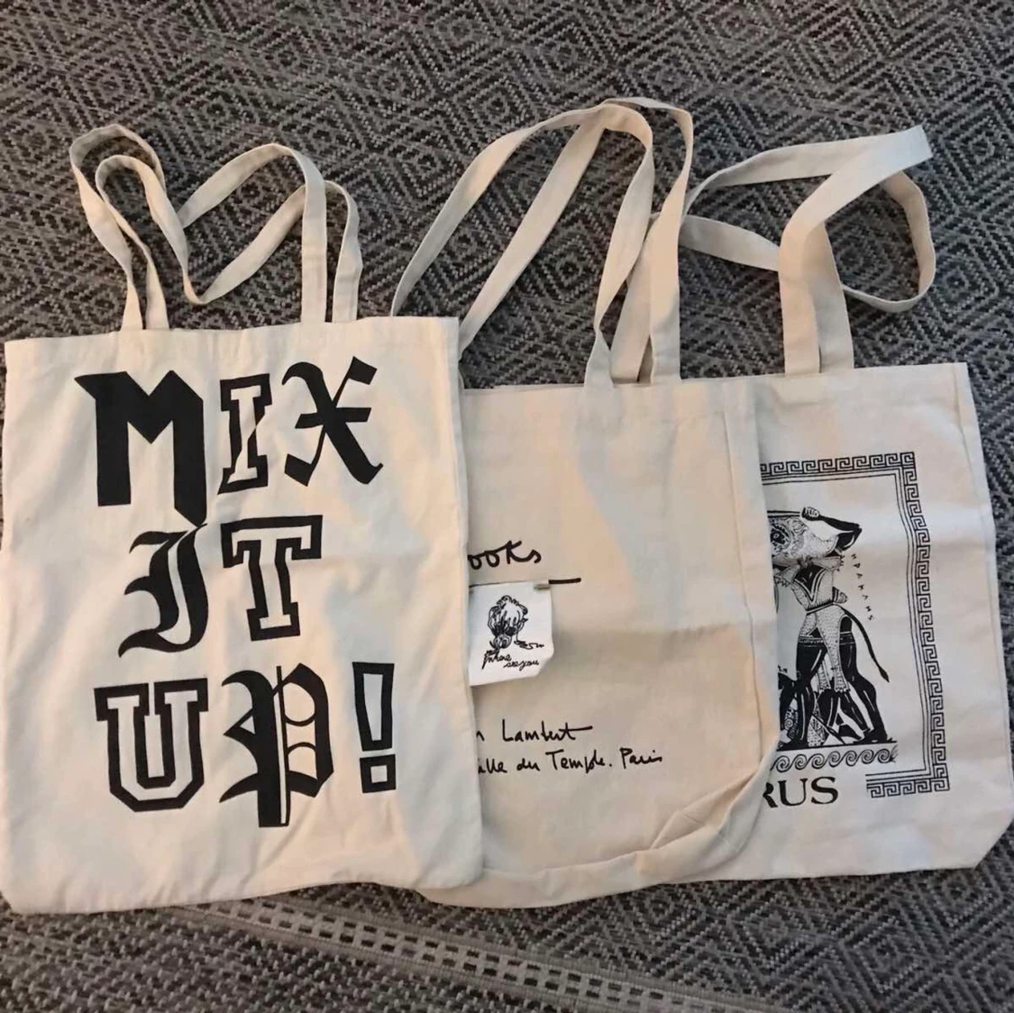 3pack fina tygväskor!