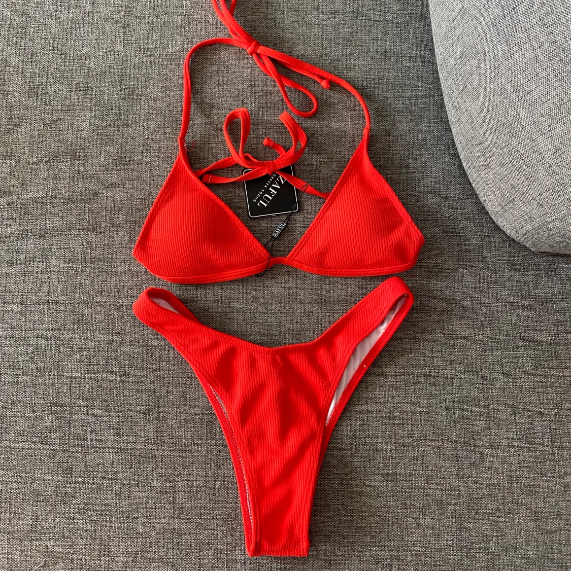 Bikini röd Zaful storlek S