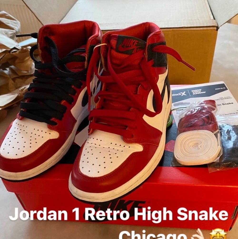 Jordan 1 retro High snake Chicago storlek 36 | Plick