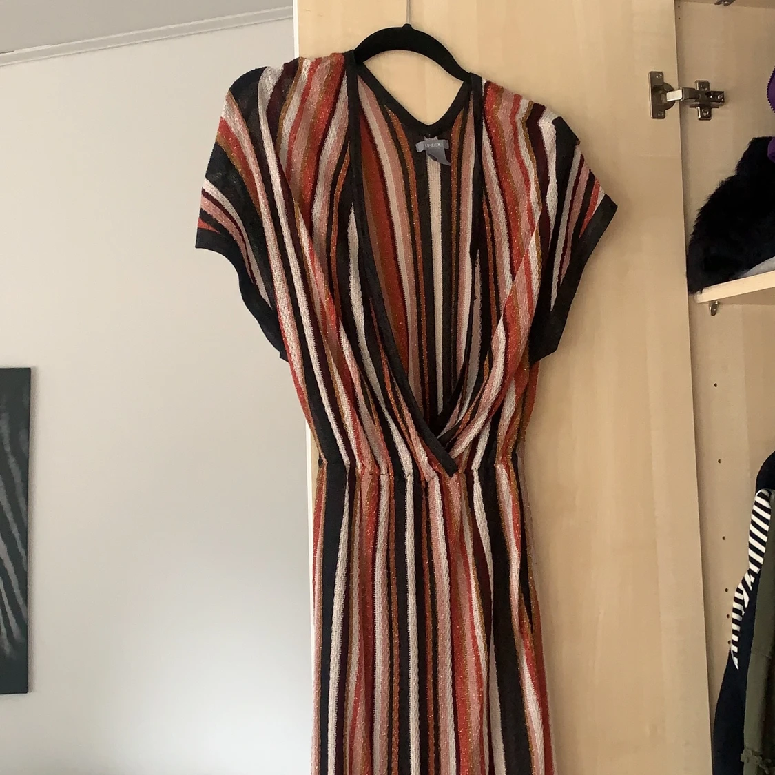 Randig glitterklänning - 90