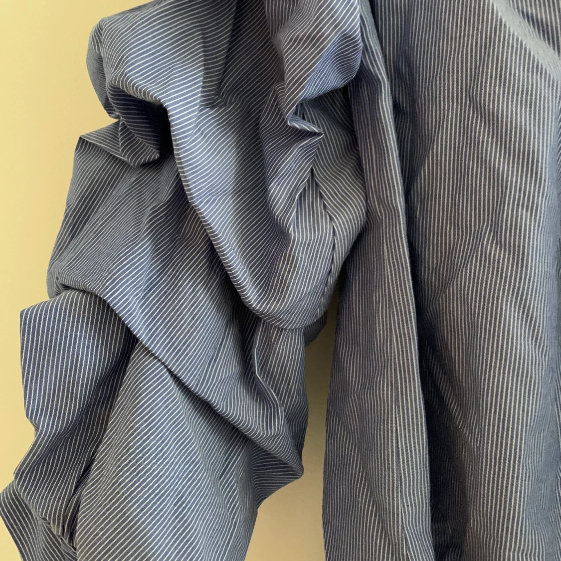 Rutig puffärm tröja  - 90