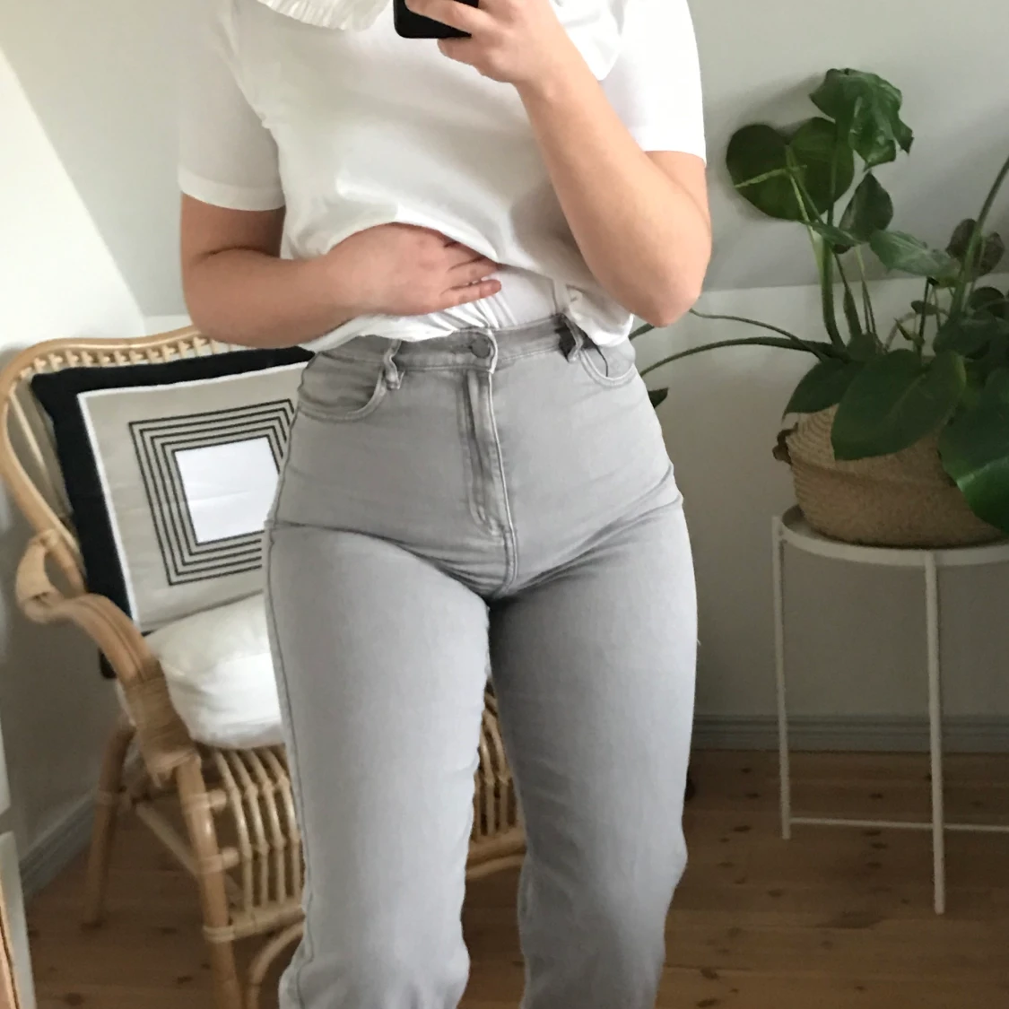 Fina gråa jeans - 90