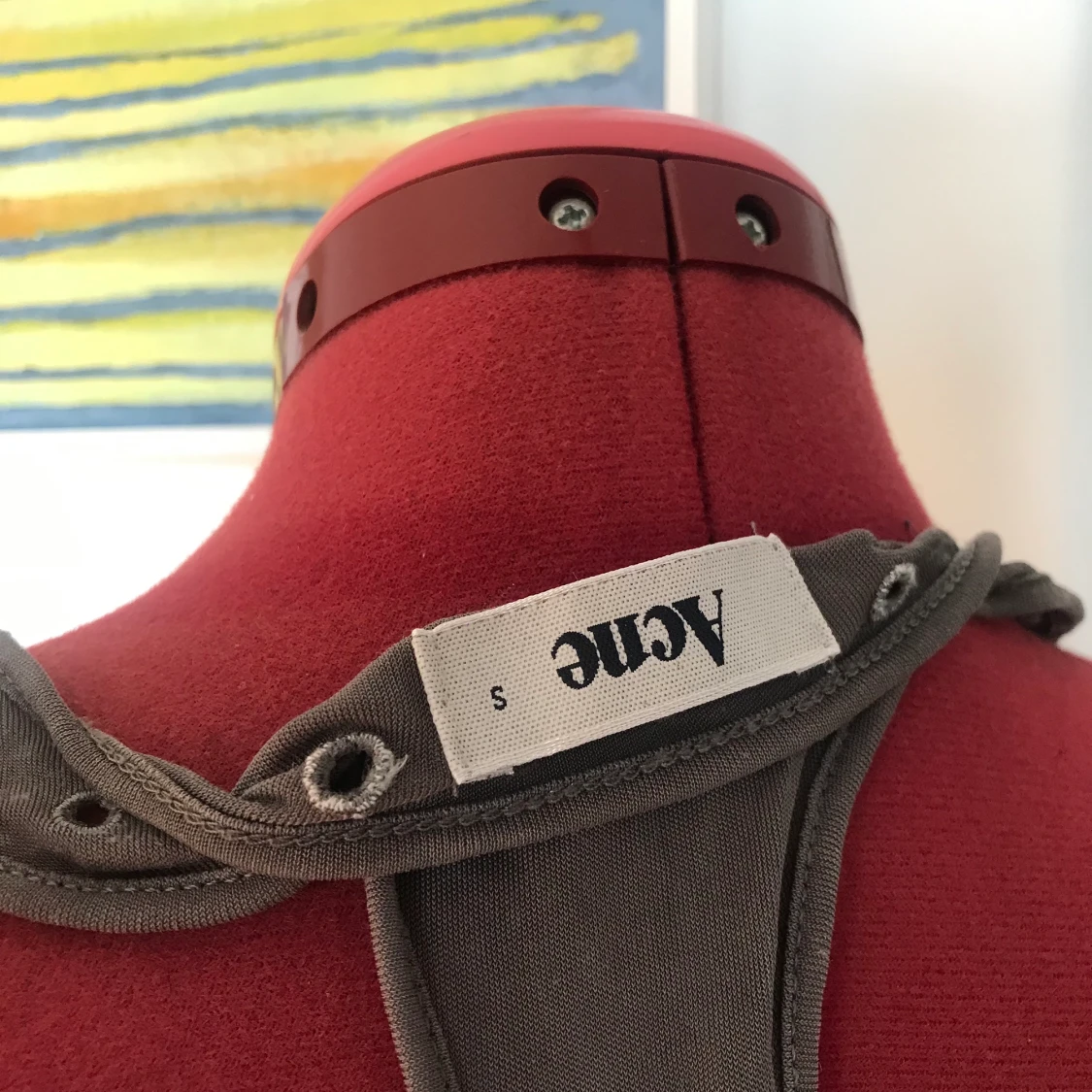 Acne sommarklänning grågrön S - 91