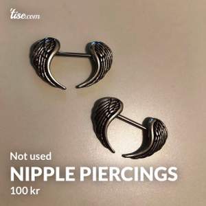 Not used once, surgical steel nipple piercings. Still in a package ready to go!