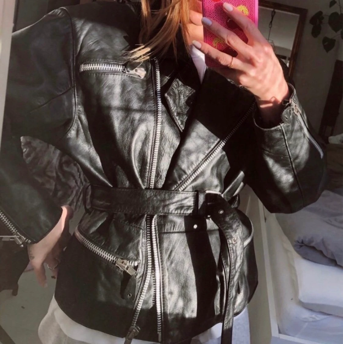 Sjukt snygg vintage skinnjacka  - 90