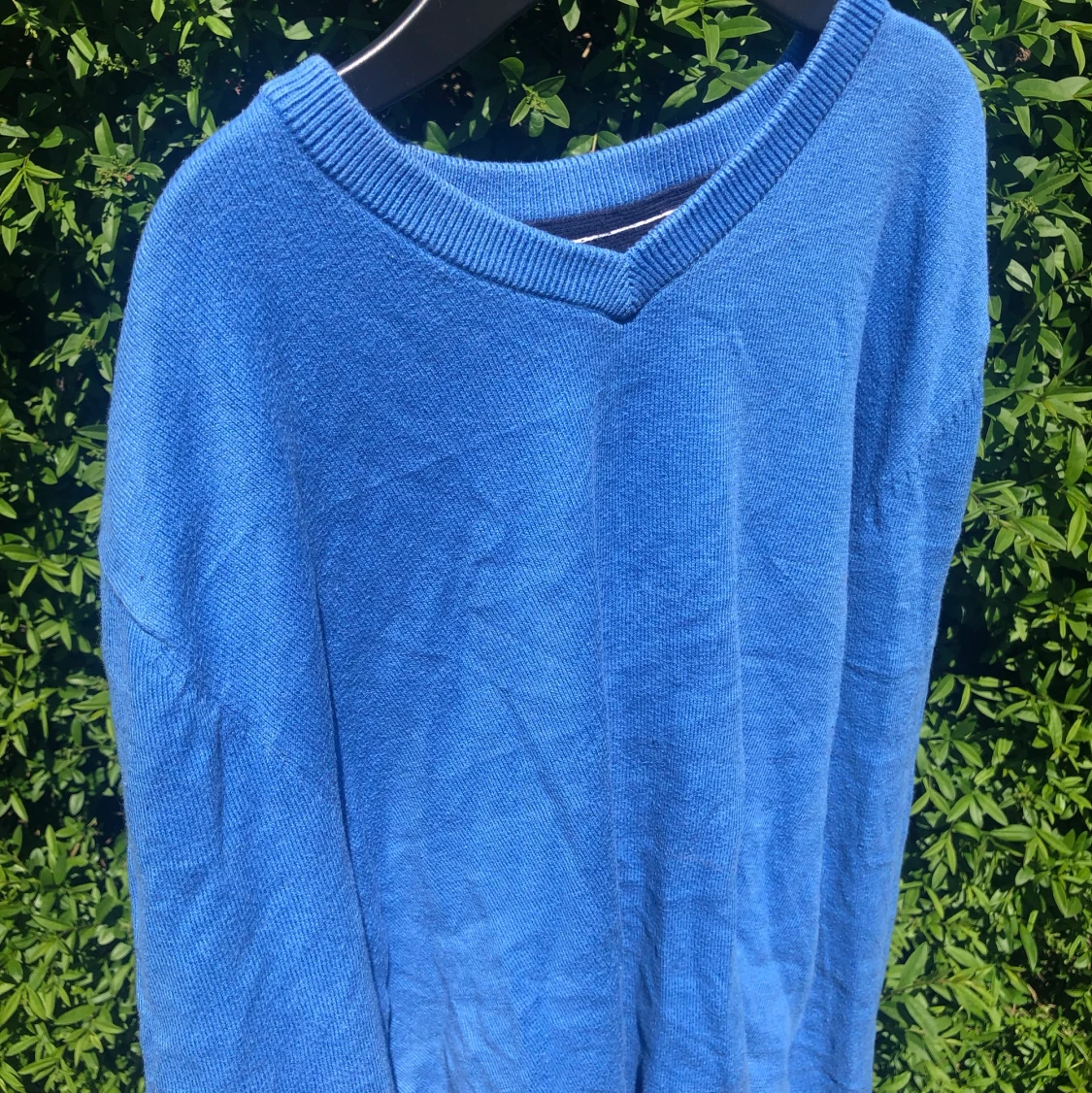 Blå second hand tröja  - 90