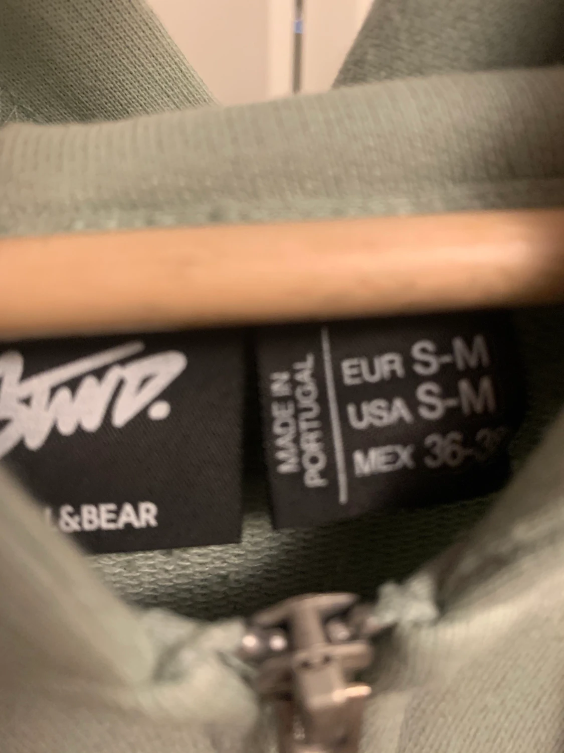 Grön ziphoodie M - 91