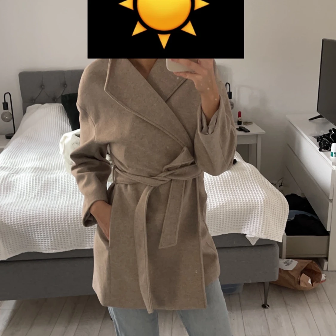 Beige kappa från HM  - 90