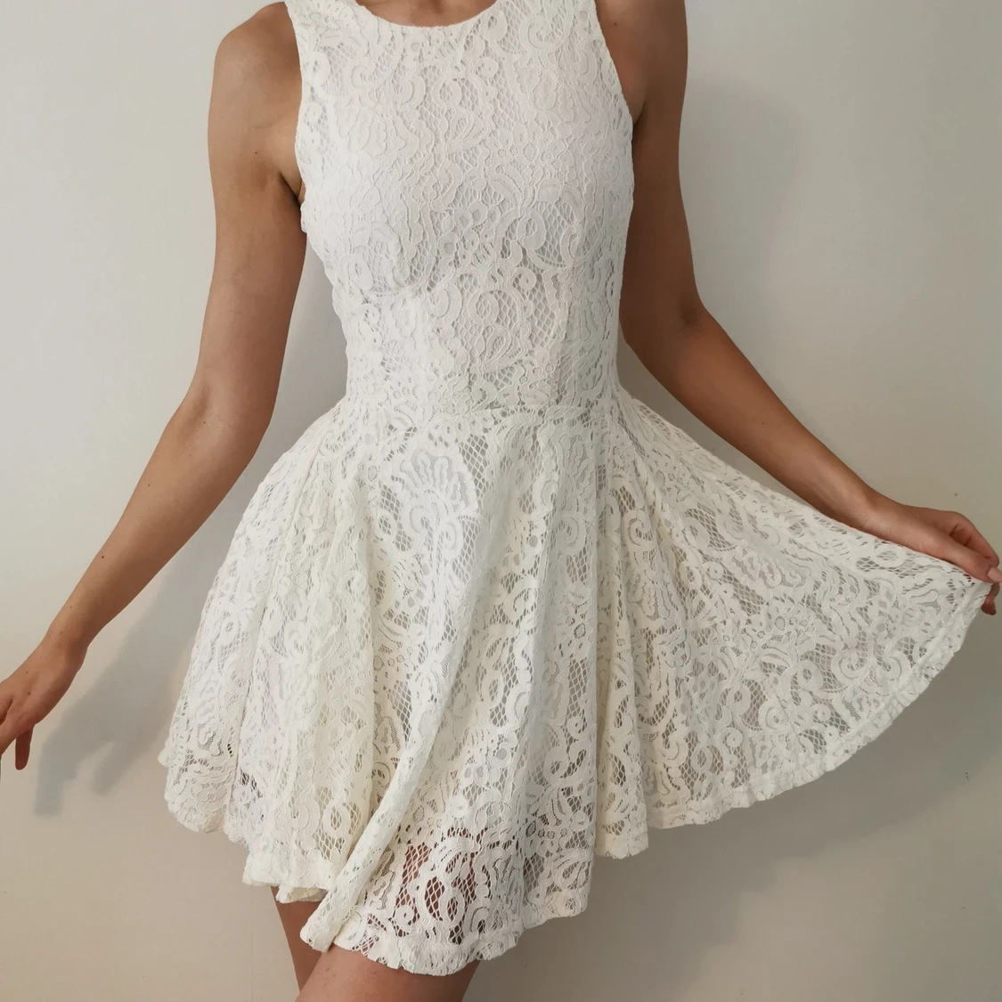 Spetsklänning vit
