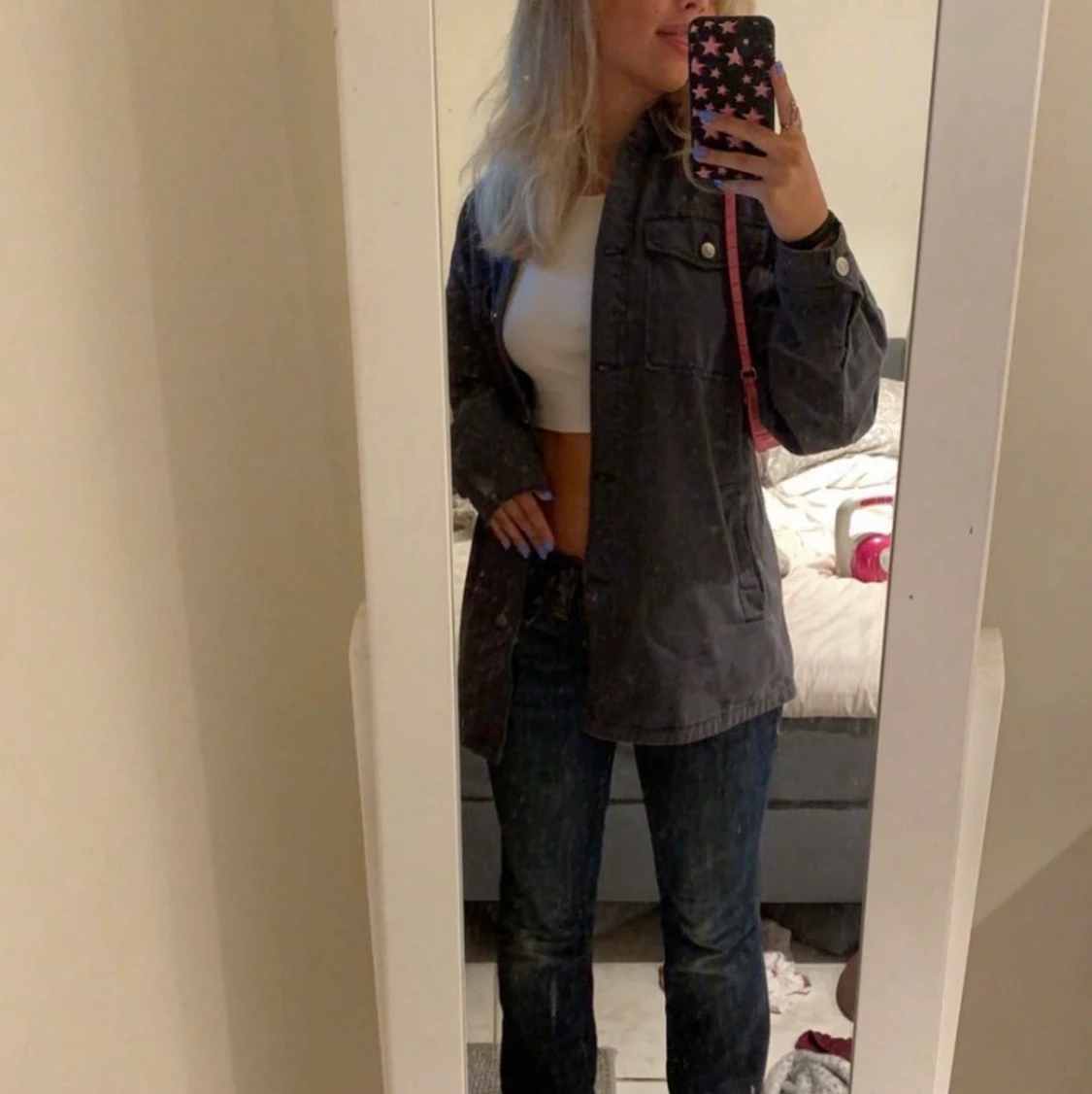 Grå jeansjacka från hm