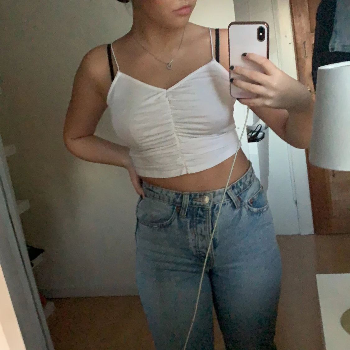 Linne med smala band storlek 34