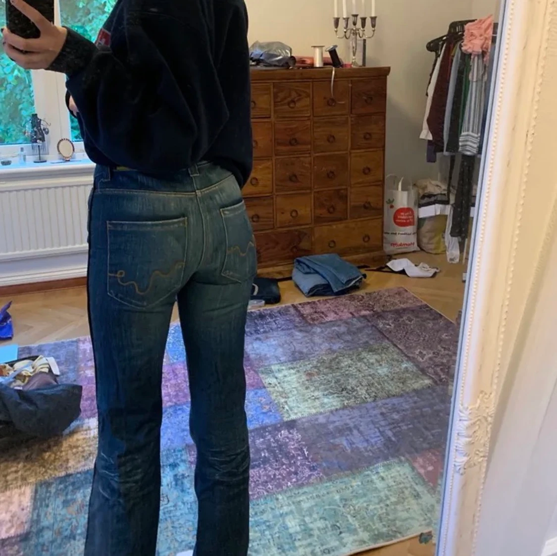 lågmidjade jeans - 91