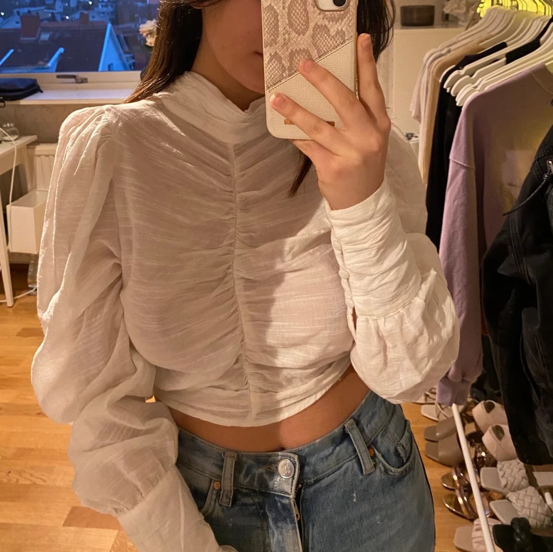 Nelly Bianca Collection vit blus stl s