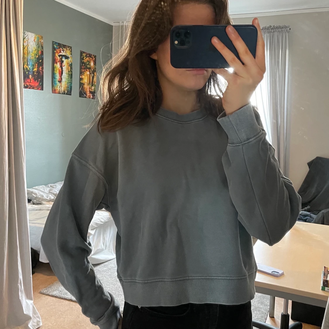 Blå sweatshirt 