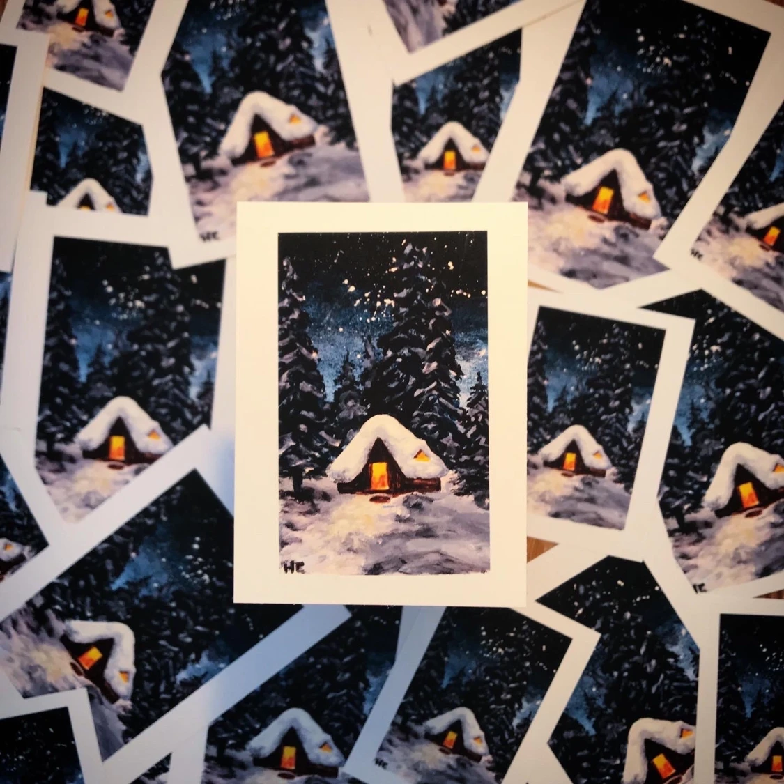 Julkort midnatt - 90