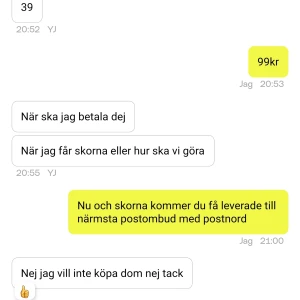 Oseriös köpare... - Lämnar dåligt omdöme och vill inte köpa längre vne verkar inte riktigt seriöst