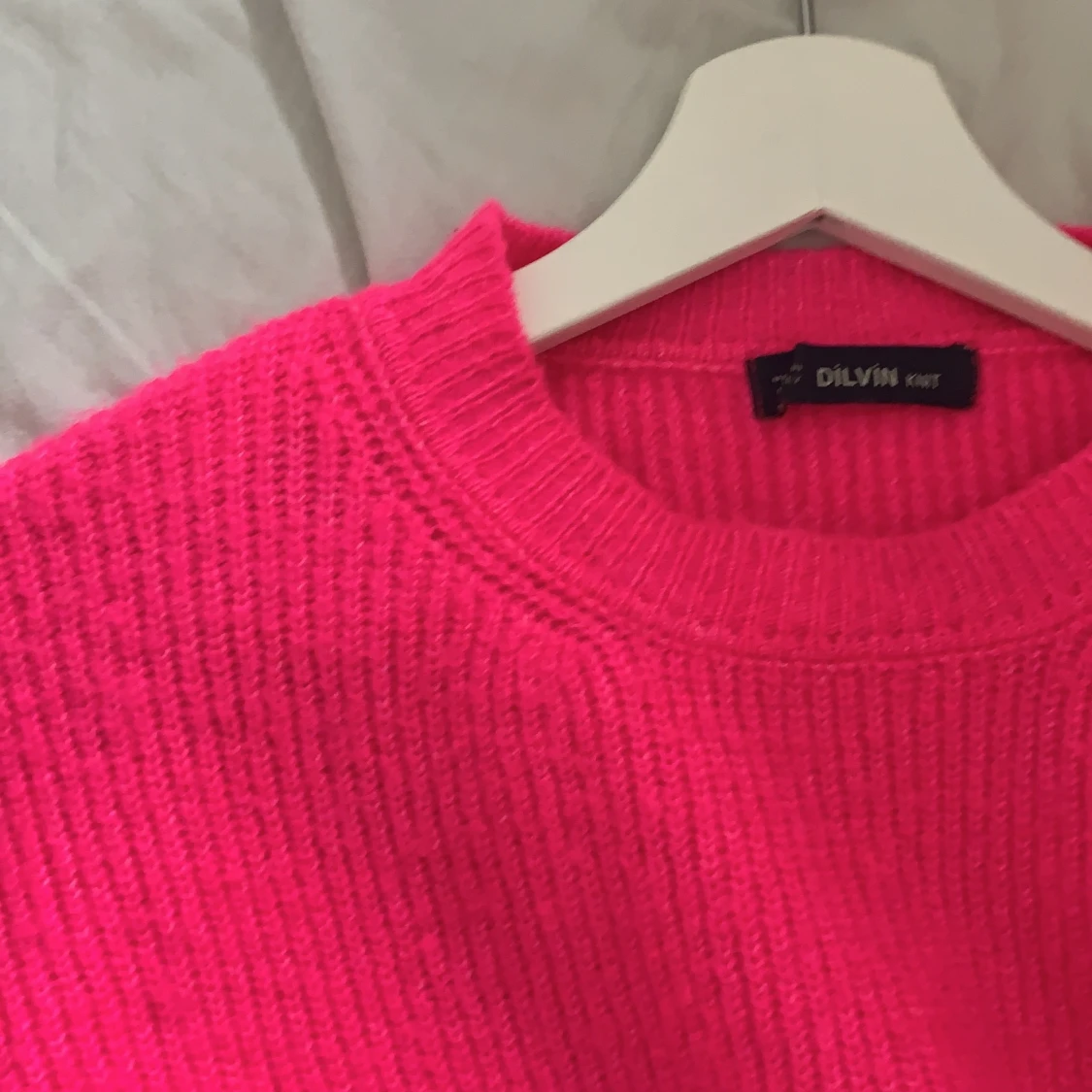 Rosa stickad tröja  - 90